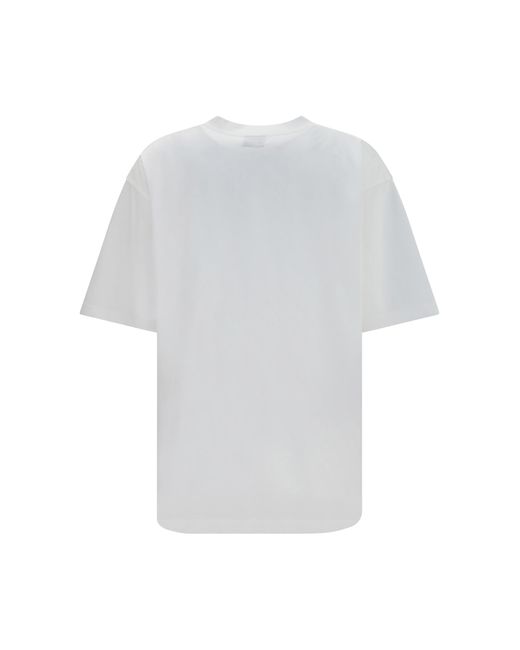 Balenciaga White Printed Cotton T-Shirt Cotton; Elastane T-Shirts