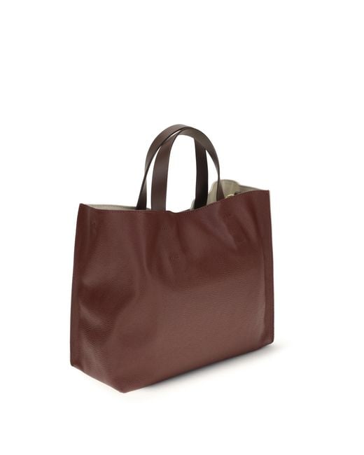 Marni Brown Tote Bag Museo Calf Leather Shoulder