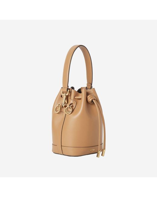 Fendi Natural Mon Tresor Leather Bag Calf Shoulder