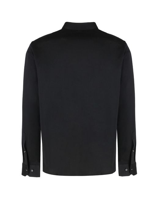 Boss Black Pique Cotton Shirt for men