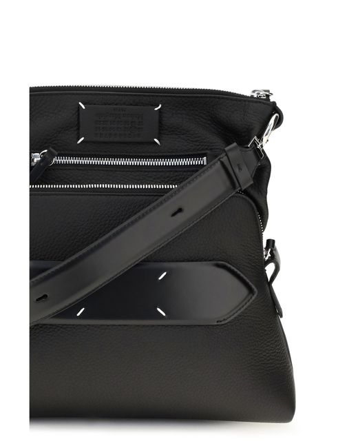 Maison Margiela Black Small Soft 5Ac Multifunction Crossbody Bag Lamb Ovis Aries Shoulder