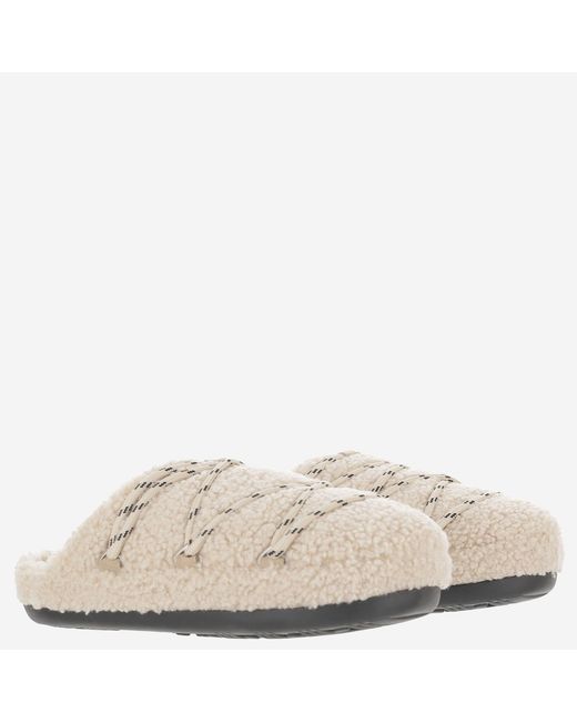 Moon Boot Natural Teddy Slipper Shearling Sheep Skin/Shearling