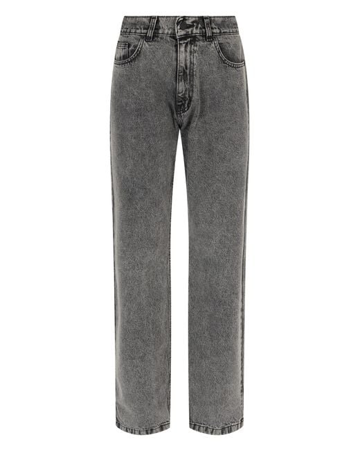 The Mannei Gray Straight Jeans Cotton Straight-Leg