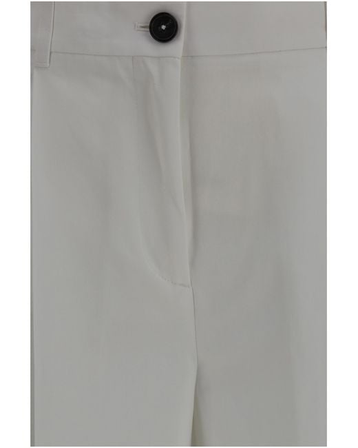 Totême Gray Tailored Cotton Pants Trousers