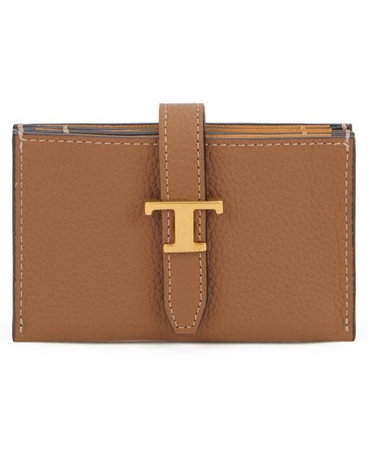 Tod's Brown Leather Wallet T Timeless Calfskin & Purses