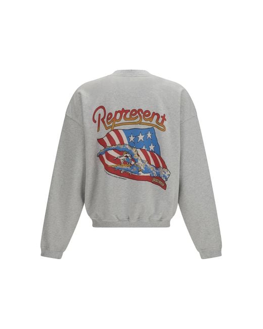 Represent Gray Beach Boys Americas Band Sweatshirt Cotton Sweatshirts for men