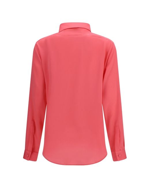 Tom Ford Red Tuxedo Shirt Pleated Bib Silk
