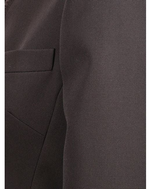 Alexander McQueen Black Raw-Edge Tailored Fringed-Hem Jacket