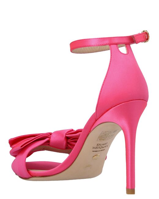 Stuart Weitzman Pink 'Nudistcurver Loveknot' Sandals