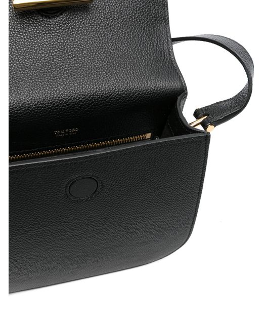 Tom Ford Black Hanging-T-Hardware Leather Bag