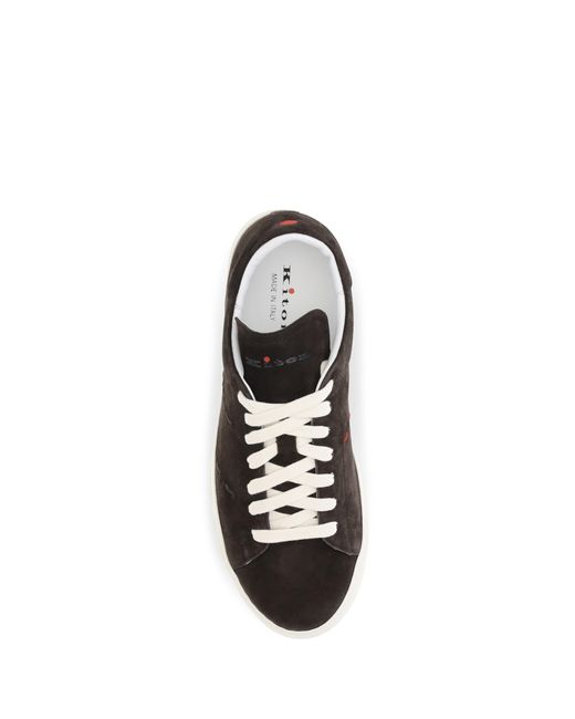 Kiton White Suede Sneakers Trainers for men
