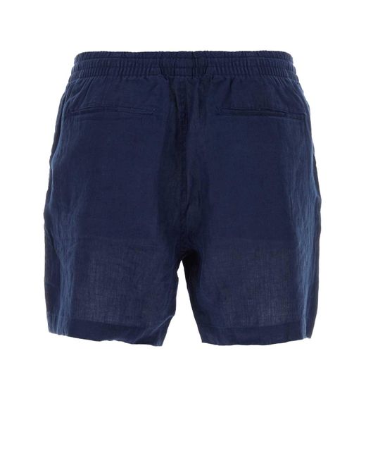 Polo Ralph Lauren Blue Linen Bermuda Shorts for men