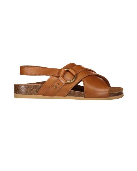 See By Chloé Brown Leather Sandals