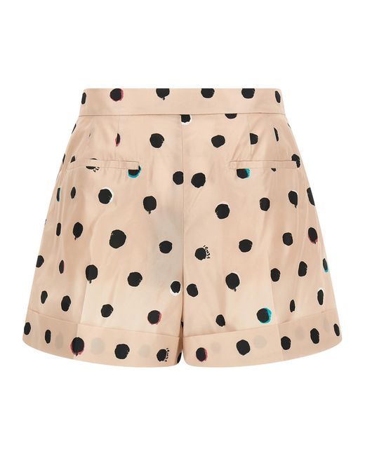 Fendi Natural Falena Dots Shorts