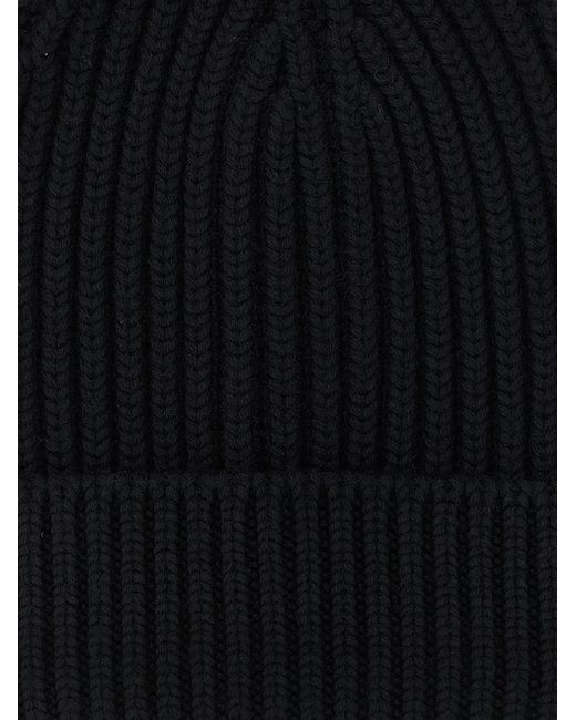Dolce & Gabbana Black Wool Beanie Hats