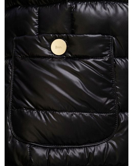 Herno Black Long Down Jacket Polyamide Puffer
