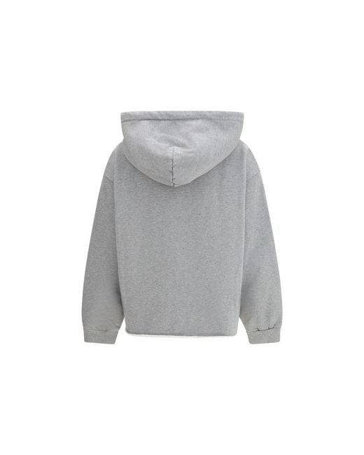 MM6 by Maison Margiela Gray Cotton Sweatshirt Clothing