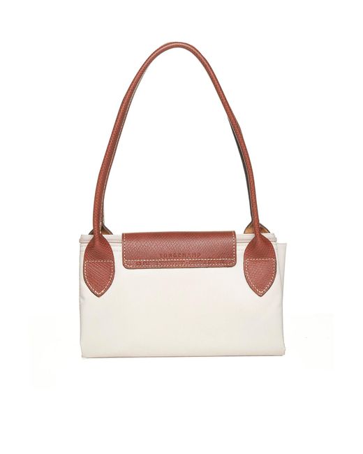 Longchamp White Shoulder Bag Le Pliage Original Medium Polyamide