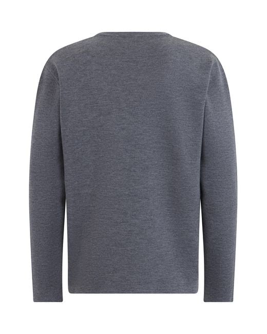 Slowear Gray Crewneck Sweater Virgin Wool Sweatshirts for men
