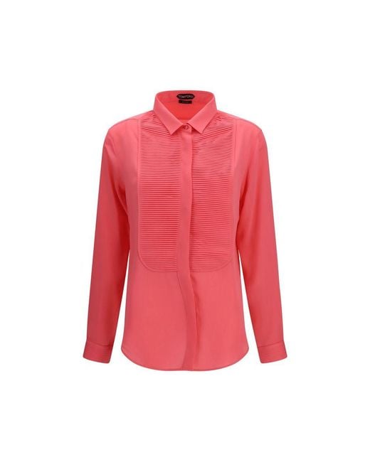 Tom Ford Pink Multicolor Silk Dress Shirt