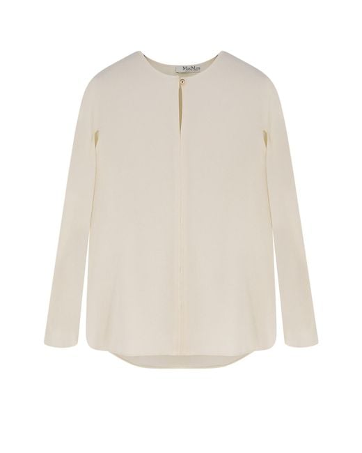 Max Mara White Shirts Seta Elastan