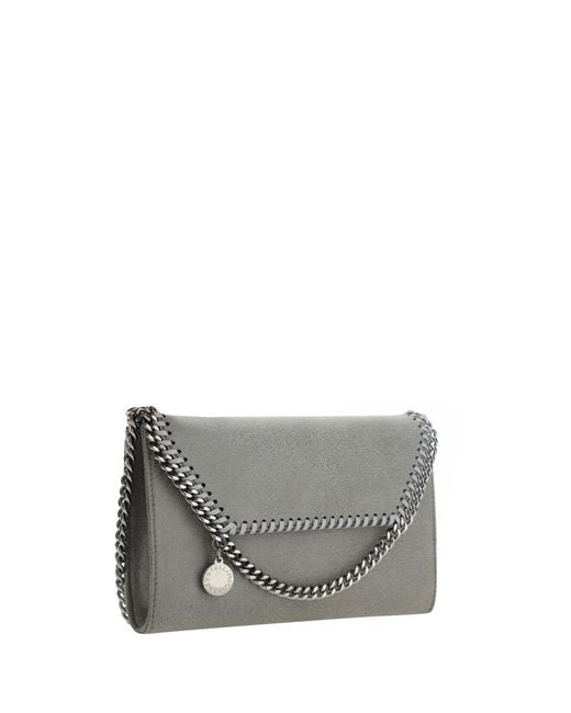 Stella McCartney Gray Mini Falabella Shoulder Bag Polyester