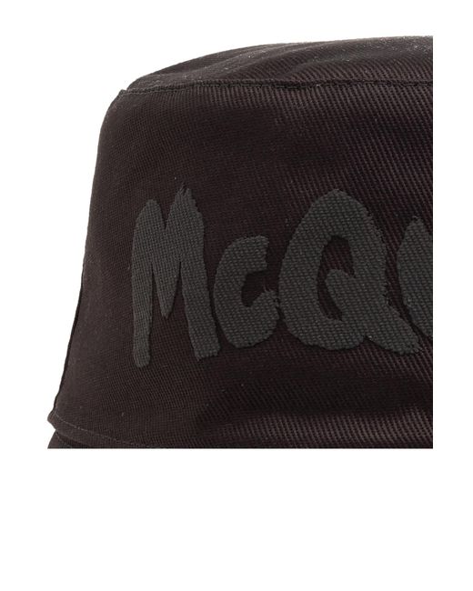 Alexander McQueen Black Hat With Logo for men