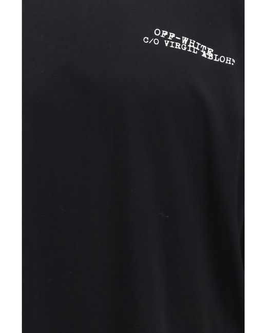 Off-White c/o Virgil Abloh Blue Patterned Long-Sleeve T-Shirt Cotton T-Shirts for men