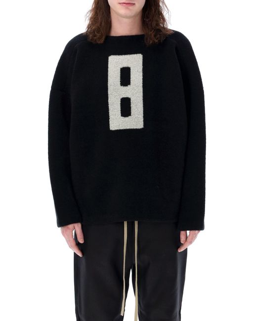 Fear Of God Black Boucle Straight Neck Sweater for men