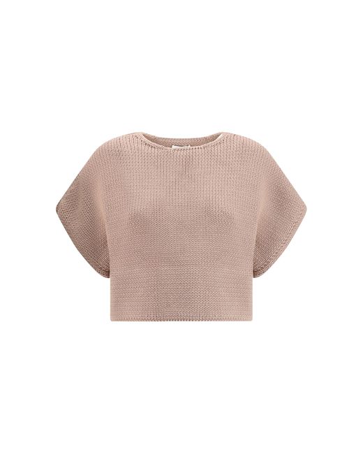 Alaïa Gray Chunky Knit Sweater Cotton