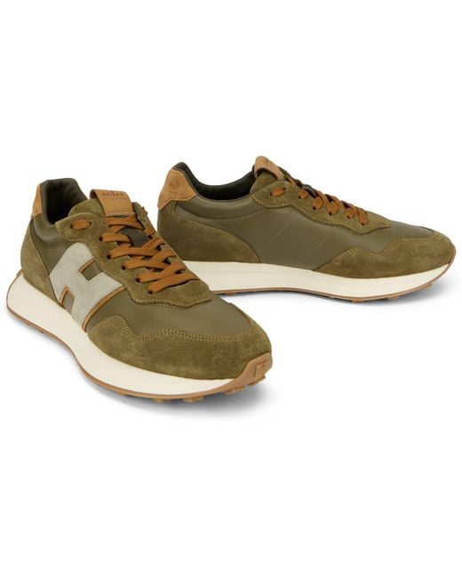 Hogan Green Sneakers H601 Suede Leather Trainers for men