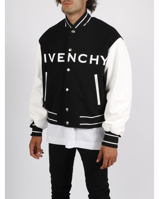 Givenchy Logo Bomber Jacket in Black for Men | Lyst