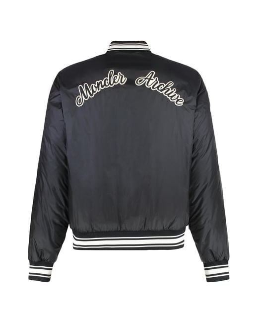 Moncler Black Bouchet Bomber Down Jacket Polyamide for men