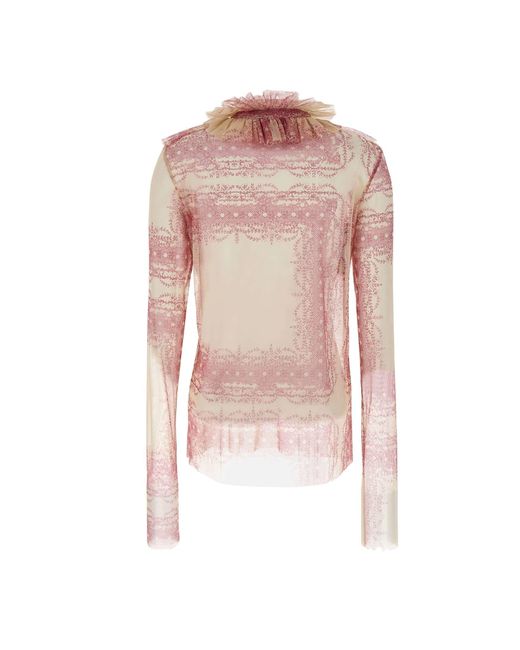 Philosophy Di Lorenzo Serafini Pink Georgette Blouse