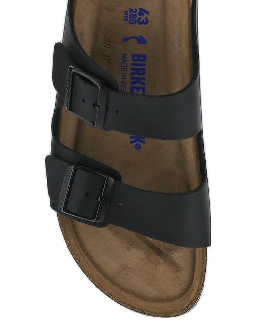 Birkenstock Black Buckle Detailed Slip-on Sandals