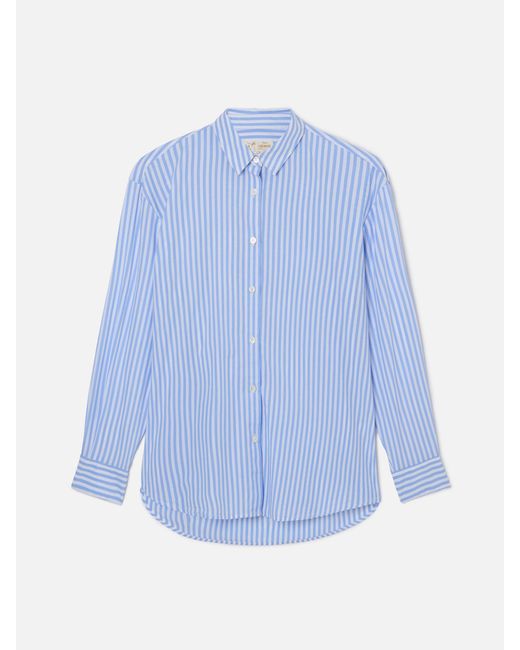 Mc2 Saint Barth Blue Brigitte Light Striped Shirt With Snoopy Print