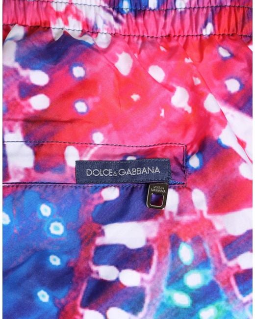Dolce & Gabbana Pink Neon Print Polyester Shorts Swimwear for men