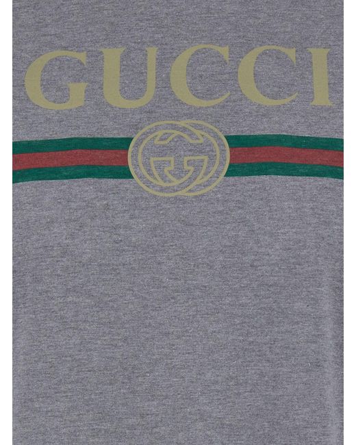 Gucci Gray Crew Neck T-Shirt T-Shirts & Jerseys
