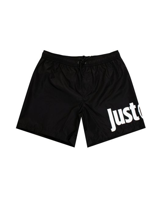 Just Cavalli Black Beach Shorts And Trousers for men