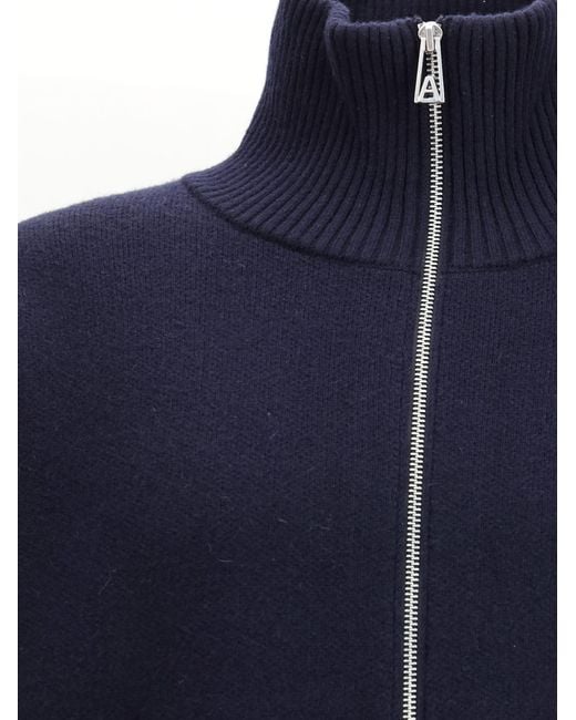 Axel Arigato Blue Zip-Up Sweater for men