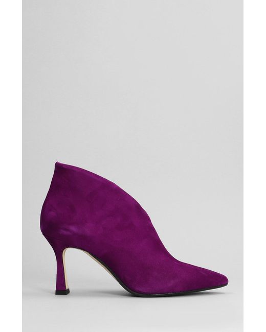 The Seller Purple High Heels Ankle Boots