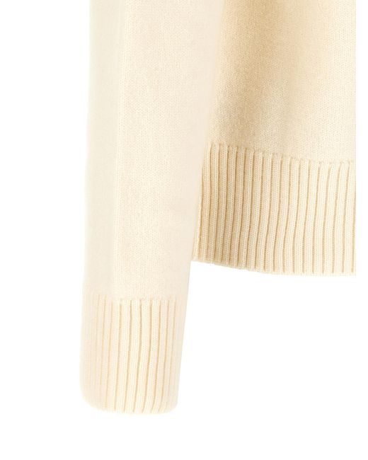AMI Natural Wool Polo Shirt for men