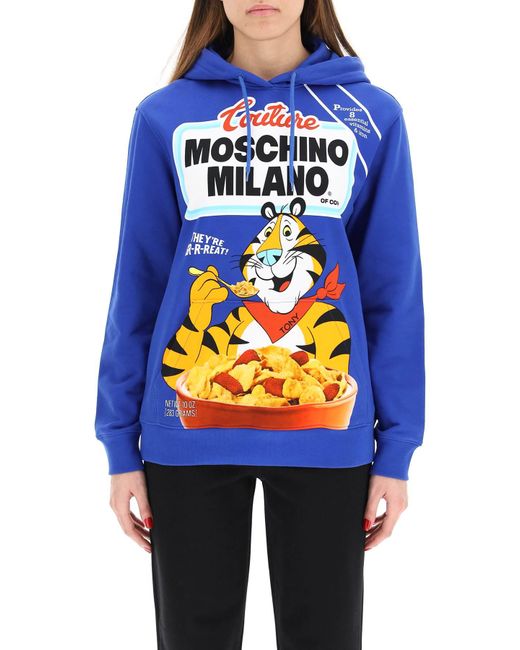 Moschino kellogg's Tony The Tiger Hoodie in Blue | Lyst
