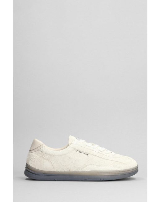 Stone Island Natural Sneakers In Beige Suede for men
