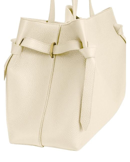 Yuzefi Natural Tote Bag Gyoza Leather Handbags