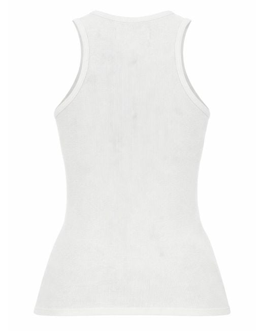 Vivienne Westwood White Logo Top Waistcoats & Gilets