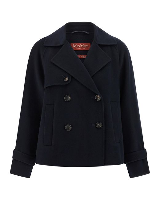 Max Mara Blue 'Nupar' Coat