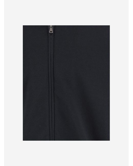 Vince Black Cotton Blend Zip-Up Sweater for men