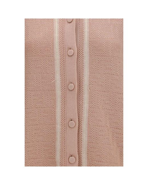 Fendi Pink Multicolor Cotton Shortsleeve Shirt