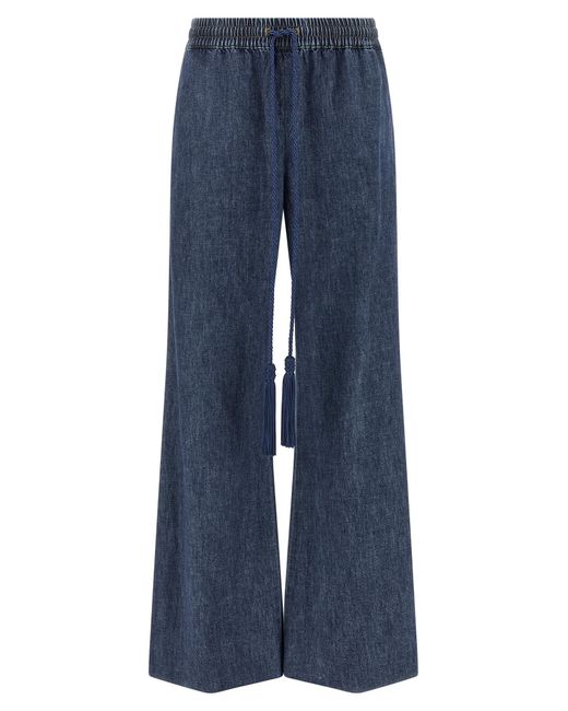 Valentino Garavani Blue Jeans Vgold Cotton